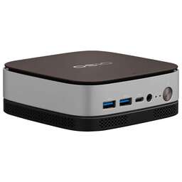 OSIO Мини ПК BaseLine B51i-003 Intel N100, DDR4 8ГБ, 256ГБ(SSD), Intel UHD Graphics, Windows 11 Pro, коричневый и серебристый