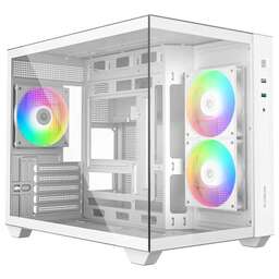 ID-COOLING Корпус View 500 белый без БП mATX 9x120mm 1xUSB2.0 1xUSB3.0 audio bott PSU
