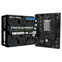 MAXSUN Материнская плата MS-Challenger H610M-H V1 WIFI H610, LGA1700, 2*DDR4, 1*PCIEx16, 1*PCIEx1, 1*M.2, 4*USB3.2Gen1, 6*USB2.0, 2*SATA3.0, 1G, VGA, HDMI, M-ATX, RTL