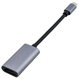 BURO Переходник USB Type-C (m) (прямой) - HDMI (f) (прямой), 0.1м, пакет, серый [bu-typec-hdmi(f)]
