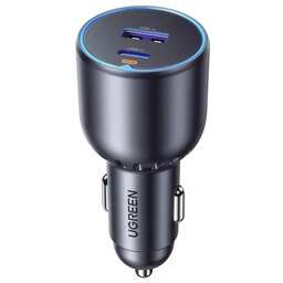 UGREEN Автомобильное зарядное устройство EC701, 1xUSB-A +1xUSB-C, 63Вт, 3A, серый [35023]