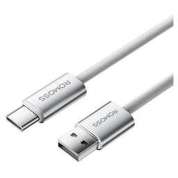 ROMOSS Кабель CB3038, USB Type-C (m) - USB (m), 1.2м, MFI, в оплетке, 3A, белый [6958377525968]