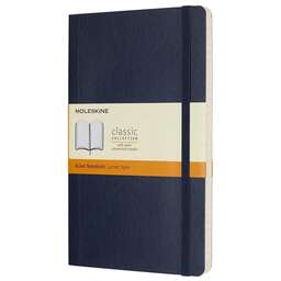 MOLESKINE Блокнот Classic Soft, 192стр, в линейку, мягкая обложка, синий сапфир [qp616b20]