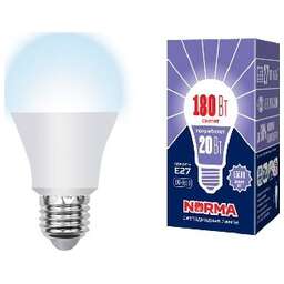 VOLPE (UL-00004028) LED-A65-20W/DW/E27/FR/NR Форма A матовая Серия Norma 6500K