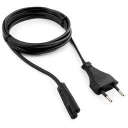 NONAME Кабель сетевой Cablexpert, Вилка (прямой) - 2-Pin (прямой), 1.8м, черный [pc-184/2-1.8м]