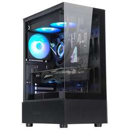 FORMULA Корпус ATX Crystal Z1 PLUS, Midi-Tower, без БП, черный