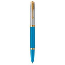 PARKER Ручка перьев. 51 Premium (CW2169078) Turquoise GT F сталь нержавеющая подар.кор