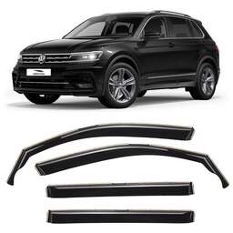 Voron Glass Дефлекторы VG Volkswagen Tiguan II 16-н.в. кроссовер, вст., неломающиеся, 4шт DEF01268