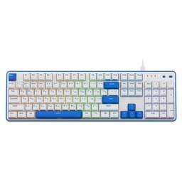 REDRAGON Клавиатура Faye Pro, USB, Bluetooth/Радиоканал, белый + синий [72257]