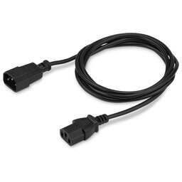KINGPRICE Кабель сетевой KP-PC-C13-C14-1.5m, IEC C13 (прямой) - IEC C14 (прямой), 1.5м, черный