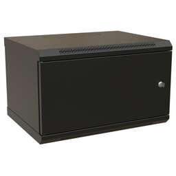 WRLINE Шкаф коммутационный (WR-TW-0966-SR-RAL9004) настенный 9U 600x600мм пер.дв.металл 2 бок.пан. 60кг черный 500мм 500мм IP20 сталь