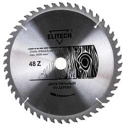 ELITECH Диск пильный по дер. 1820.054600 d=305мм d(посад.)=30мм (циркулярные пилы) (упак.:1шт)