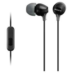 SONY Гарнитура внутриканальные MDR-EX14AP 1.2м черный проводные в ушной раковине (MDREX14AP/BZIN)