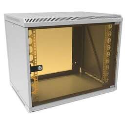 SUPRLAN Шкаф коммутационный ТВЛ-9U-600-450-СР 05-1093 настенный, стеклянная передняя дверь, 12U, 600x500x450 мм