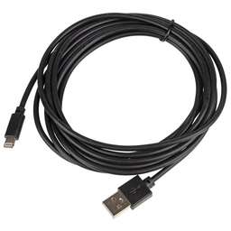 NONAME Кабель Lightning (m) - USB (m), 3м, 2.4A, черный