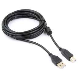 CABLEXPERT (6075) CCF-USB2-AMBM-10, AM/BM, медь, двойное экранирование, ферритовое кольцо, 3м, черный, пакет