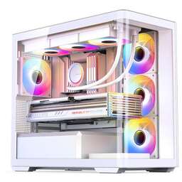 JONSBO Корпус mATX D300, Mini-Tower, без БП, белый [d300 white]