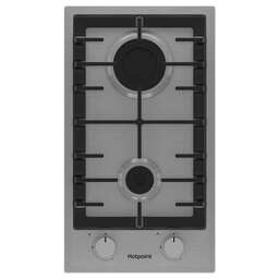 HOTPOINT Газовая варочная панель HGMT 321 IX, 2 конфорки, нержавеющая сталь, серебристый
