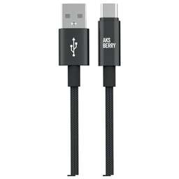 AKSBERRY (6900295590016) X163 Nylon silk USB-A - Type-C, черный