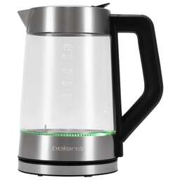 POLARIS Чайник электрический PWK 1725CGLD 1.7л. 2200Вт серебристый матовый корпус: стекло/металл