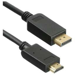 KINGPRICE Кабель KP-DP1.2-HD2.0-1.5m, DisplayPort (m) (прямой) - HDMI (m) (прямой), GOLD , круглое, 1.5м, черный