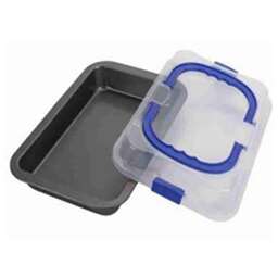 MALLONY Форма для выпечки и запекания TAPPO прямоугольная переносная, с крышкой, 36*23,2*4,3 см (108186)