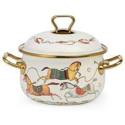 LEFARD КАСТРЮЛЯ ЭМАЛИРОВАННАЯ С КРЫШКОЙ, СЕРИЯ PASSAGE, 2,1Л, ДИА.16СМ ПОДХОДИТ ДЛЯ ИНДУК.ПЛИТ 950-651