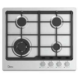 MIDEA Газовая варочная панель MG593TX, 4 конфорки, нержавеющая сталь, серый