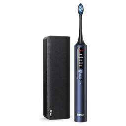 BITVAE Электрическая зубная щетка S3, насадки для щётки: 4 шт, цвет: синий