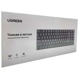 UGREEN Клавиатура механическая KU102 (15294) Slim Mechanical Keyboard USB-C & Bluetooth тонкая и легкая. Цвет: черный