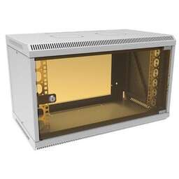 SUPRLAN Шкаф коммутационный ТВЛ-6U-600-350-СР 05-1060 настенный, стеклянная передняя дверь, 6U, 600x360x350 мм