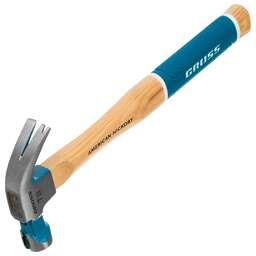 GROSS Молоток-гвоздодер, 200 г, угол 45, магнит, обрезиненная рукоятка American hickory 10414