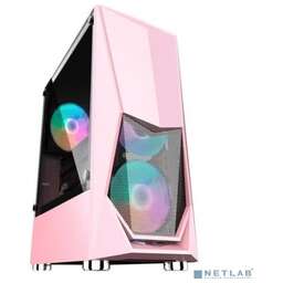 1STPLAYER DK-3 PINK / ATX, tempered glass / 3x 120mm LED fans inc. / DK-3-PK-3G6