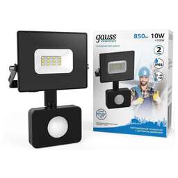 GAUSS Прожектор уличный Elementary 628511310 светодиодный 10Втчерный