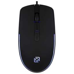 OKLICK Мышь проводная 100M, оптическая, USB, 1600dpi, черный [1909417]