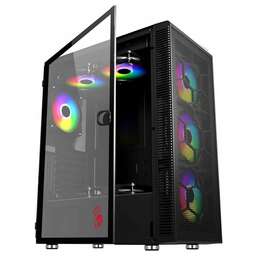 BLOODY Корпус BD-CC116 черный без БП ATX 8x120mm 1xUSB2.0 1xUSB3.0 audio bott PSU