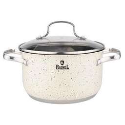 RASHEL Кастрюля R-109в 1,9л из нержавеющей стали со стекл. кр., 16х9,5см