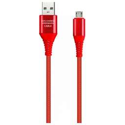 SMARTBUY (iK-3112ERG red) Type C кабель в рез.оплет. Gear, 1м - красный