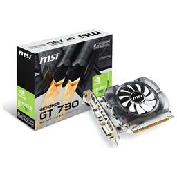 MSI Видеокарта NVIDIA GeForce GT 730 N730-2GD3V3 2ГБ GDDR3, Ret