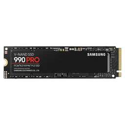 SAMSUNG Твердотельный накопитель SSD M.2 2280 4TB 990 PRO NVMe 2.0, PCIe 4.0 x4, V-NAND TLC, R/W 7450/6900MB/s, IOPs 1 400 000/1 550 000, DRAM buffer 4096MB, TBW 2400, DWPD 0.33
