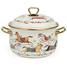 LEFARD КАСТРЮЛЯ ЭМАЛИРОВАННАЯ С КРЫШКОЙ, СЕРИЯ PASSAGE, 3,8Л, ДИА.20СМ ПОДХОДИТ ДЛЯ ИНДУК.ПЛИТ 950-653