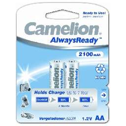 CAMELION (7966) AA- 2100MAH NI-MH ALWAYS READY BL-2 (NH-AA2100ARBP2, аккумулятор, 1.2В)