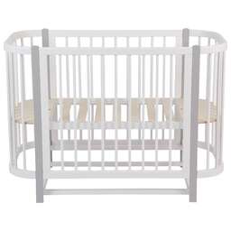 POLINI Кроватка детская Polini kids Simple 350, белый-серый (1кор)