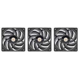 THERMALTAKE Вентилятор Toughfan EX12 Pro Reverse, 3шт, 120мм, 4-pin, 2000об/мин, 22.6 - 29.8 дБ, черный, Ret [cl-f171-pl12bl-a]