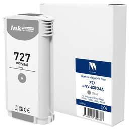NV PRINT Струйный картридж 727 (NV-B3P24A) Gray для HP DesignJet T920/T930/T1500/T1530/T2500/T2530 (130 мл) совместимый