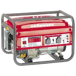 KRONWERK Генератор бензиновый KB 2500, 2,4 кВт, 220В/50Гц, 15 л, ручной старт 94691