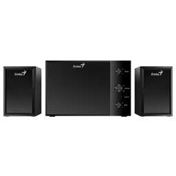 GENIUS Колонки для ПК SW-2.1 350 /15 Вт/сабвуфер 8 Вт + сателлиты 3.5 Вт х2/деревянный корпус/Hi-Fi/AUX/регулировка громкости и басов/кабель 1.5 м/черный (31730037401)