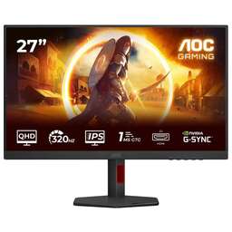 AOC 27" Монитор Q27G4SRU, 2560x1440, IPS, 300Гц, 2хHDMI, 1хDP, черный и черный/красный