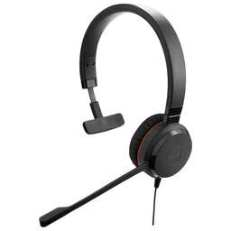 JABRA Наушники с микрофоном Evolve 20 MS Mono черный 1.2м накладные USB оголовье (4993-823-109)