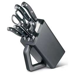 VICTORINOX Набор ножей кухон. Grand Maitre Cutlery Block 7.7243.6 (7.7243.6) компл.:6предм. с подставкой черный подар.коробка